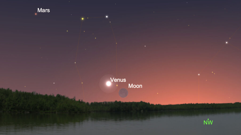 the Moon venus
