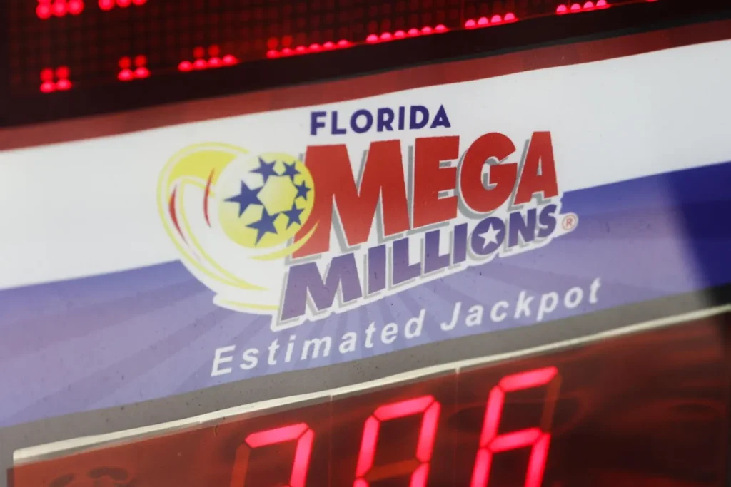 Florida Mega Millions estimated jackpot display